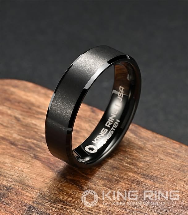 King Ring Tungsten 4/6/8/10mm Rings – Super Polished Matt Finish Tungsten Rings – Designed in USA