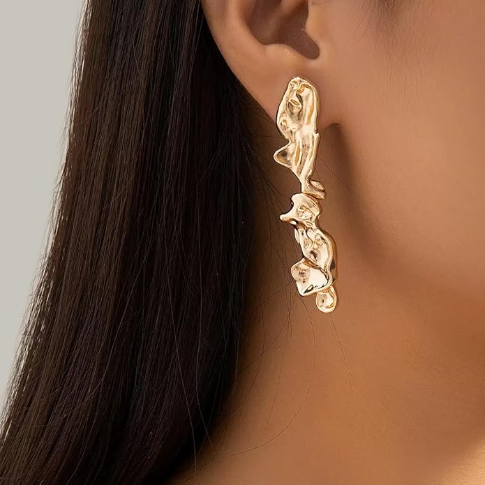 3 Pcs Metal Big Open Choker Necklace Bracelet Earrings for Women Adjustable Gold Baroque Pearl Choker Necklaces Round Necklace Suitable for Party ummer Beach Bead Body Chain Jewelry