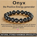 AD Beads Handmade Gemstone Stretch Elastic Bracelet Crystal Healing Reiki Nature's Beauty and Spiritual Essence Unisex
