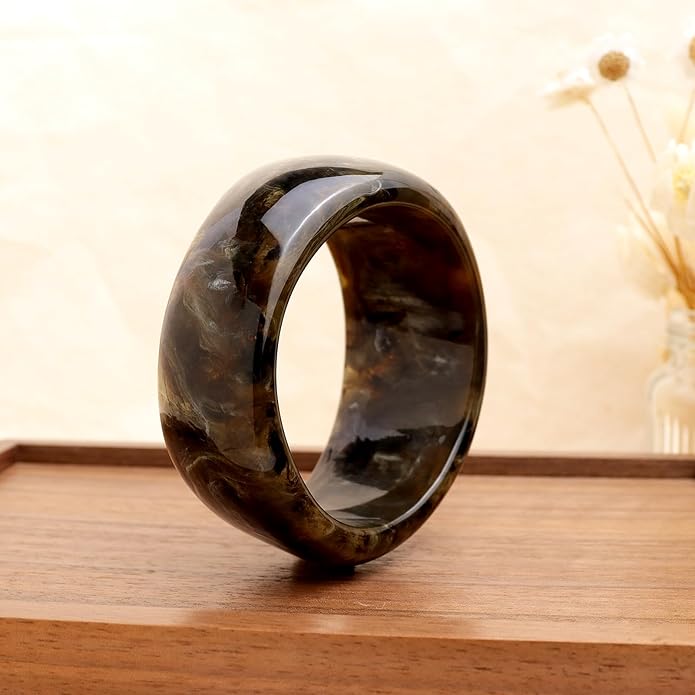 Chunky Resin Wide Bangle Bracelets for Women, Trendy Statement Minimalist Acrylic Bracelet Prom Holiday Jewelry Gift