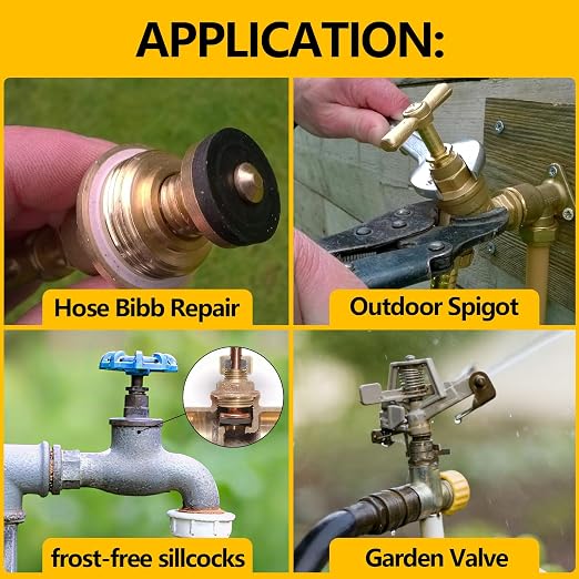 258 Pcs Hose Bib Repair Kit, Sink Faucets, Valve Stems, Garden Hoses and Hose - Image 6