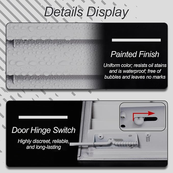 Light Gray Air Return Grille, Aluminum Access Panel - Image 5