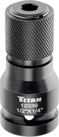 Titan 12039 1/2" Drive to 1/4" Hex Drive Quick Change Adapter by Titan