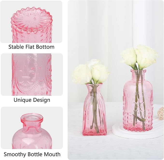 12 Pack Glass Bud Vases Mini Flower Vase Small Vintage Vases - Image 2
