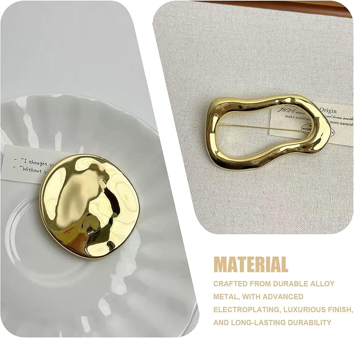 Minimalist Metal Brooch for Women, Unique Irregular Shape Pin Jewelry, Sun, Snail, Starfish & Abstract Design Brooches, Fashion Accessories for Coat, Dress, Scarf, Bag
