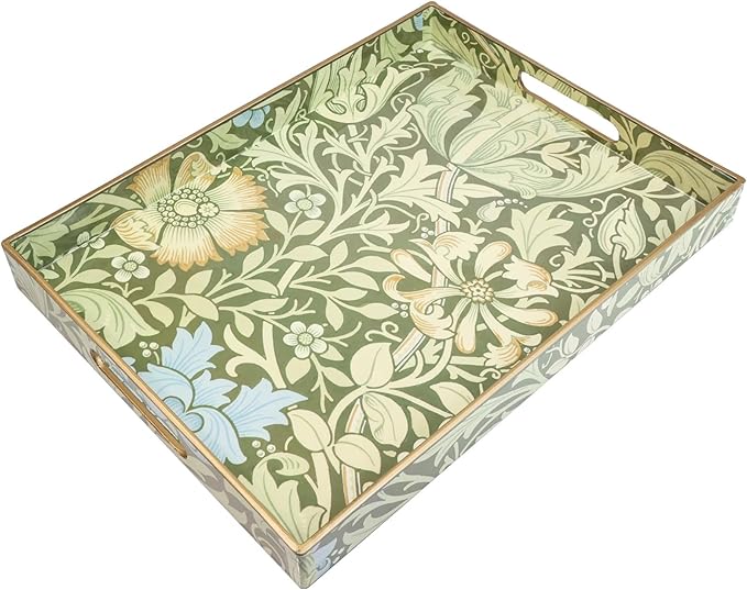 Spsyrine Serving Tray with Handles, Plastic Decorative Tray by Spsyrine