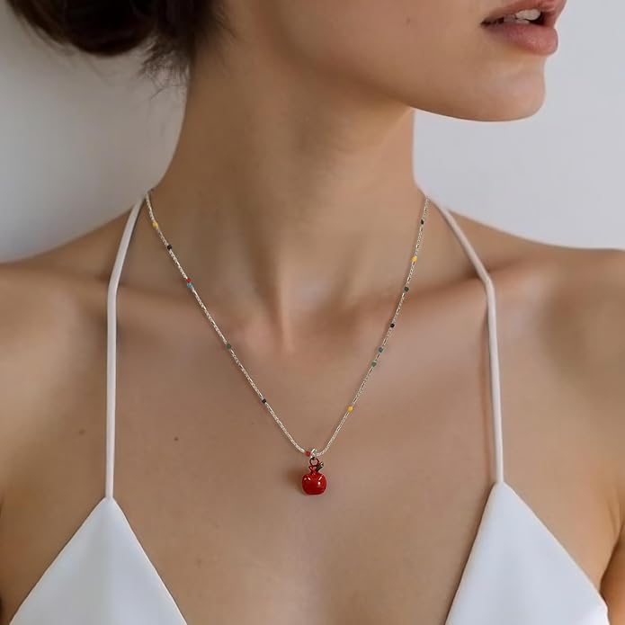 Snake Butterfly Necklace for Women Y2k Irregular Round Bead Pendant Women's Jewelry