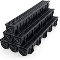 FAHKNS 6 Pack Trench Drain System, 5.9x5.1x39 Inch HDPE Drainage Trench by FAHKNS