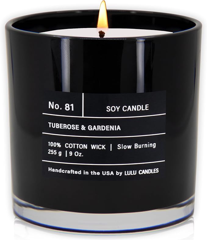 Lulu Candles | Tuberose & Gardenia | Luxury Scented Soy Jar Candle | Hand - Image 2