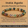 AD Beads Handmade Gemstone Stretch Elastic Bracelet Crystal Healing Reiki Nature's Beauty and Spiritual Essence Unisex
