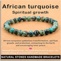 AD Beads Handmade Gemstone Stretch Elastic Bracelet Crystal Healing Reiki Nature's Beauty and Spiritual Essence Unisex