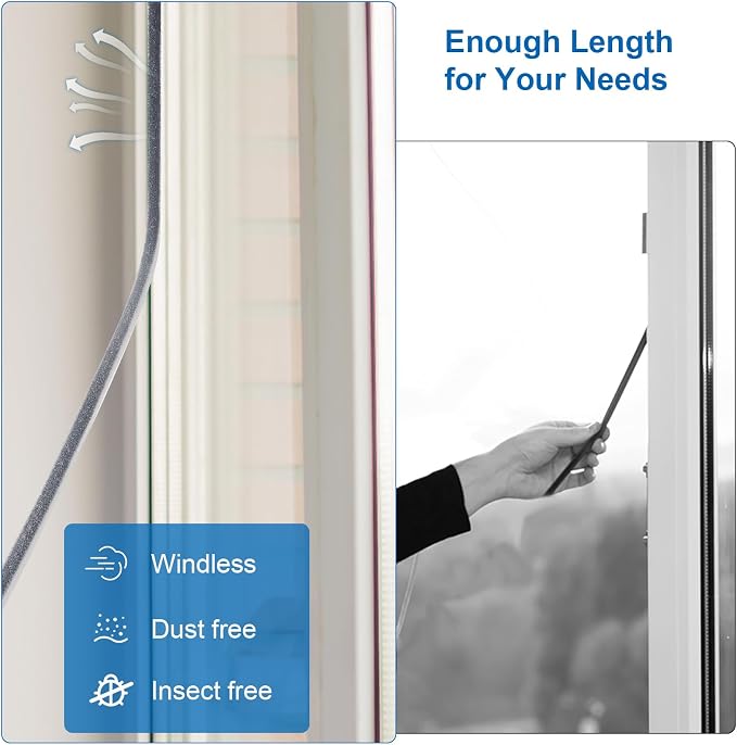 33 Ft Weather Stripping for Windows Doors 0.35" Wide x 0.35" Thick | Weather - Image 6
