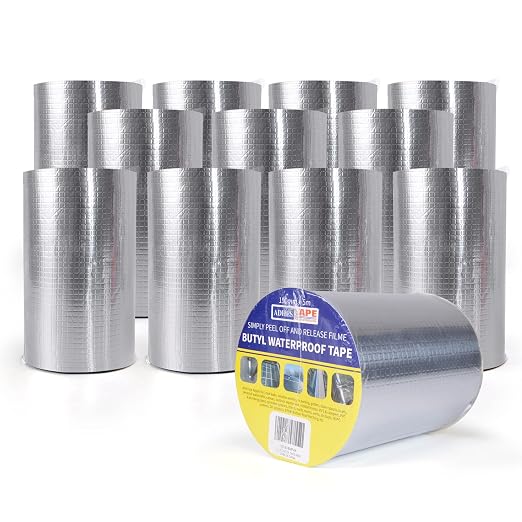 ADHES Butyl Tape Waterproof Tape Aluminum Foil Tape Sealant Tape 6in x 16ft | by ADHESTAPEPERSUITOFPERFECTION