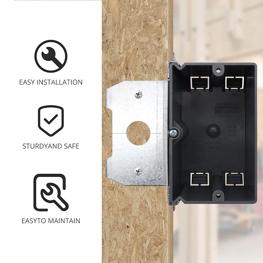 1-Gang 21 cu in PVC Adjustable Electrical Box 12 Pcs ETL Listed | ETL Listed - Image 4