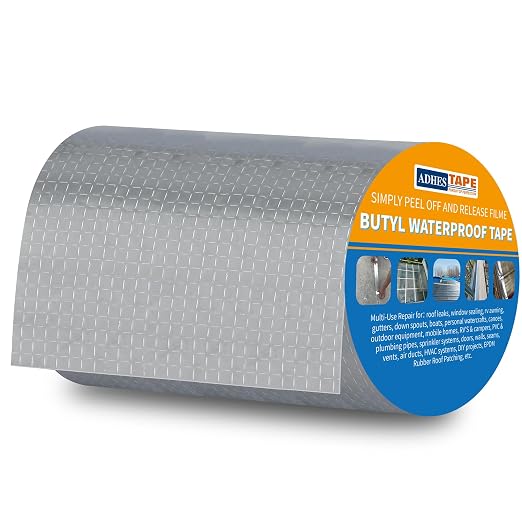 ADHES Butyl Tape Waterproof Tape, 8in x 16ft, Aluminum Foil Tape | Butyl - Image 8