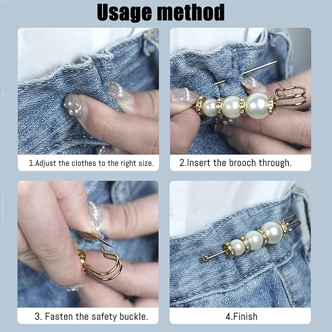 Fashion Pearl Brooch, Sweater Shawl Pearl Pin, Elegant and Fashionable, Enhance your Temperament, Suitable for a Variety of Occasions to Wear (Black)