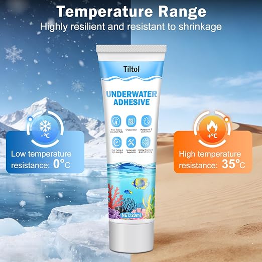 Silicone Sealant for Aquariums, Transparent Underwater Sealant: Strong Adhesion - Image 5