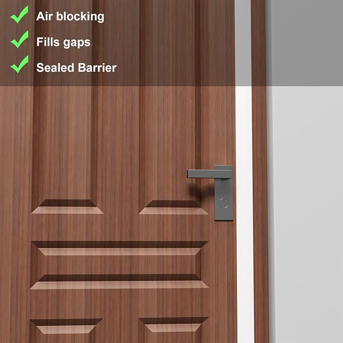 Elvone T-Shaped Weather Stripping Seal, 1.37 in x 20 ft | Flexible door seal - Image 4