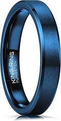King Ring Tungsten 4/6/8/10mm Rings – Super Polished Matt Finish Tungsten Rings – Designed in USA