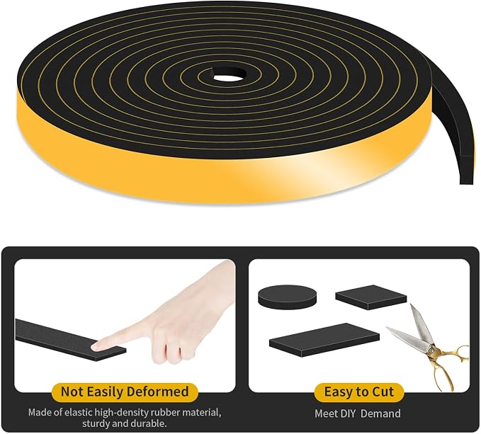 Weather Stripping Door Seal, High Density CR, 1/2 in x 1/4 in x 13Ft | Weather - Image 7