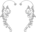 2PCS Butterfly Ear Cuffs Climber Wrap Around Earrings for Women Fairy No Piercing Ear Clip Gold Silver Jewelry Gift