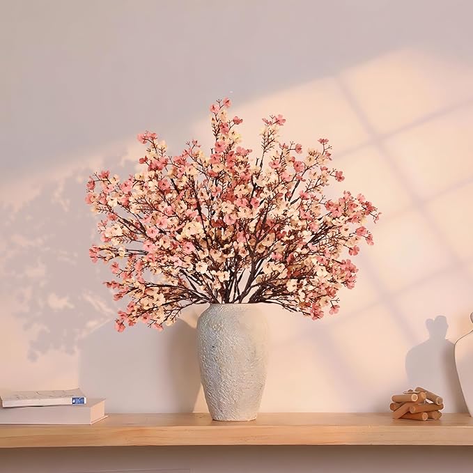 15Pcs Fall Flowers, Real Touch Babys Breath Artificial Flowers, Full Baby - Image 3