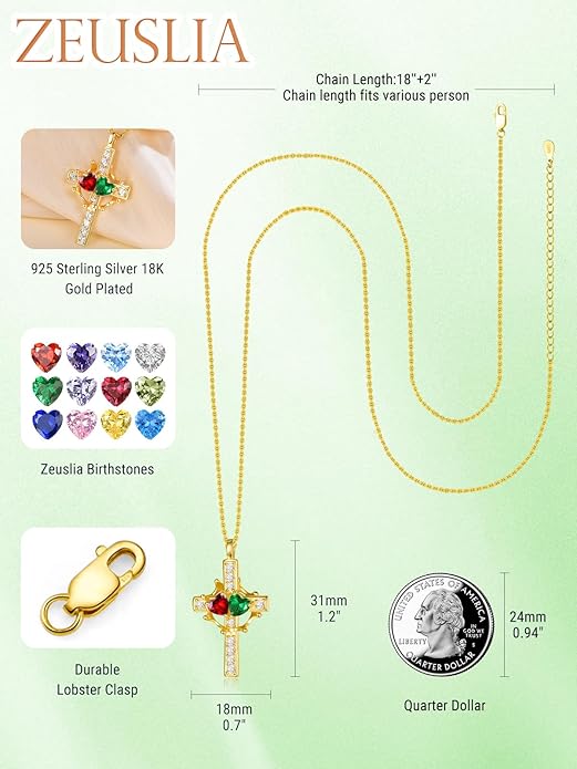 Valentine's Day Gifts for Wife 925 Sterling Silver Double Birthstone Pendant Necklaces I Love You for Always and Forever Necklace Anniversary Birthday Gifts for Wife Girlfriend Mom Her