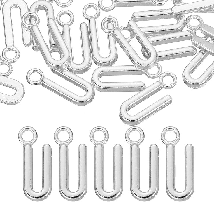 uxcell Letter Charm, Alloy Letter Initial Alphabet Charm for DIY Crafts Jewelry Making Bracelet Earrings Necklace