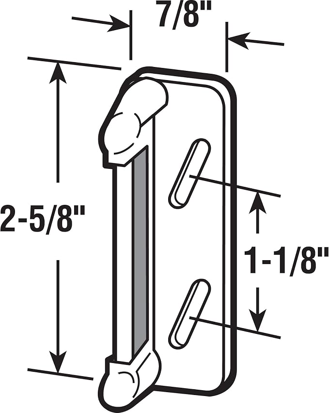 Prime-Line K 5004 Aluminum Painted Black, Spring-Loaded Screen Door Strike Plate - Image 2