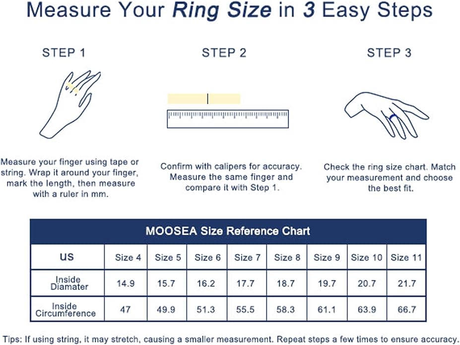 MOOSEA Moissanite Wedding Bands for Women 14K White Gold Plated 925 Sterling Silver Promise Eternity Ring Elegant Anniversary Jewelry Gifts for Special Celebrations