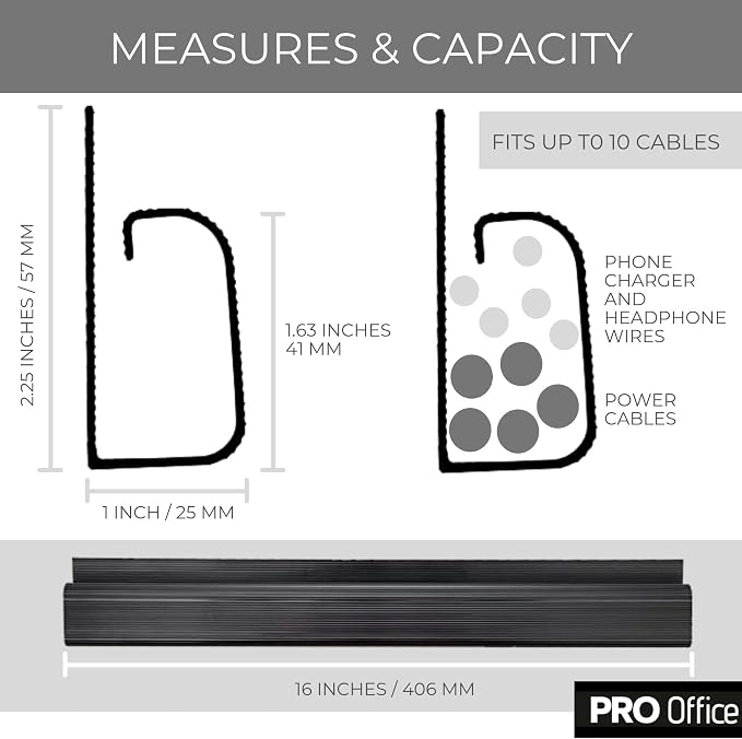 Cable Management ProOffice 96in J Channel Cable Raceways - Image 5
