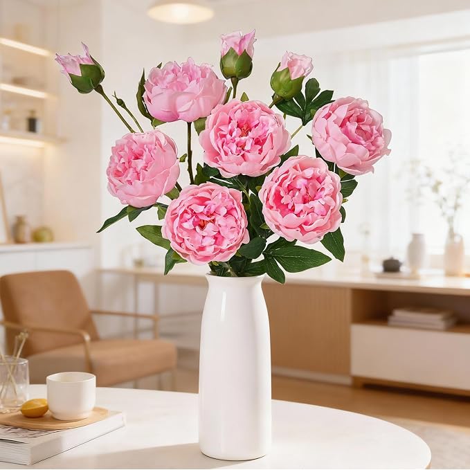3PCS 22in Peonies Artificial Flowers, Real Touch Latex Fake Peonies | Lifelike - Image 9