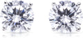 14K White Gold Moissanite Earrings Men & Women, Solid Gold Simulated Diamond and Lab Diamonds Studs for Men & Women, 1ct - 2ct Round, Princess, Heart, Halo Cut, Dangle, Lever or Screw Back Earrings, VVS1, D Color, Pink or Blue - Luxury Gift Box