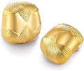 SNGIA18K Gold Plated Dangle Textured Ribbed Irregular Large Leaf Statement Earrings for Women by SNGIA, Handmade Dramatic Geometric Trendy Summer Drop Leaf Flower Jewelry Gifts, Bold Beachy Vintage Plant Fashion Drop Accessories, Vintage Nickle Free Fl...