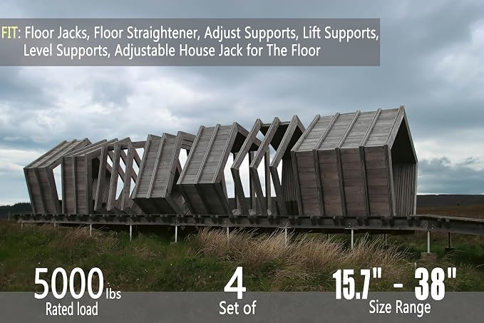 House Floor Jacks, 4 Pack, 5000 lbs Capacity | Adjustable Leveling Stabilizer - Image 5