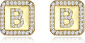 Gold Earrings for Women 24K Gold Filled Initial Earrings for Women S925 Earrings Gifts for Her