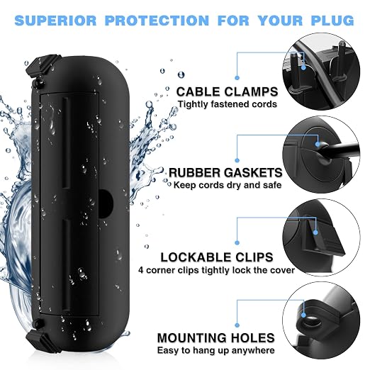 3 Pack Outdoor Extension Cord Cover Waterproof, Cord Box - Image 8