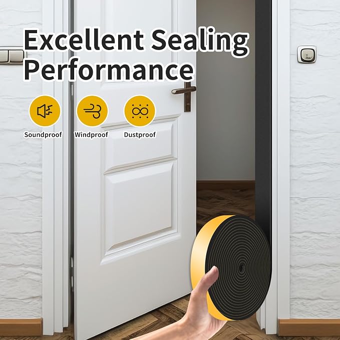 High Density CR Door Seal, for Door and Window, 1 in x 1/8 in x 32 Ft | Air - Image 7