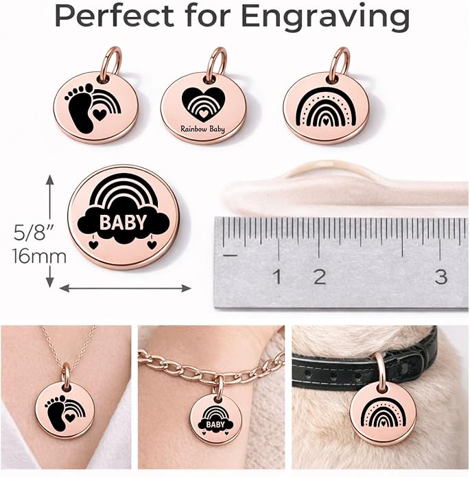 SM Design Pregnancy & New Baby Charm Set – Set of 4 Meaningful Stainless Steel Charms – Great for Crafting, Making Bracelets and Necklaces - Meaningful Keepsake Charms for Expecting & New Moms