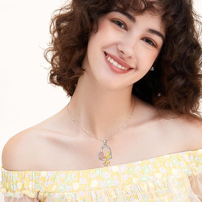 TIGER RIDER Ocean Necklace Sterling Silver Starfish Pendant Necklace Cubic Zirconia Starfish Jewelry Birthday Gifts for Women Ocean Lovers
