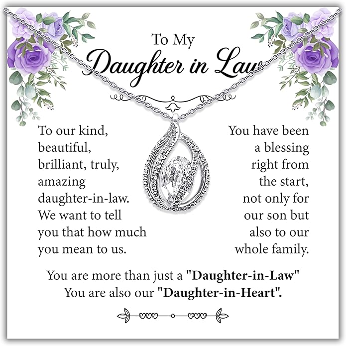 TRYNDI To My Daughter Necklace from Dad - Christmas Gifts for Daughter, Granddaughter, Daughter-In-Law, Women's Jewelry Gifts for Women Birthday, Valentine's Day, Mother's Day