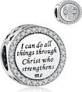 925 Sterling Silver Charms Fit Pandora Charms Bracelet God Has You In His Arms I Have You In My Heart Fit Wife Mother's Day Christmas Birthday Gift
