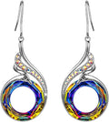 Kate Lynn "Rise From the Ashes" Phoenix Earrings, Sterling Silver Dangle Earrings with Crystals from Austria, Birthday Gift with Jewelry Box, Symbol of Luck and Renewal