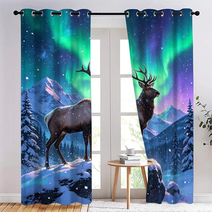 Aurora Forest Curtains for Windows by Unknown