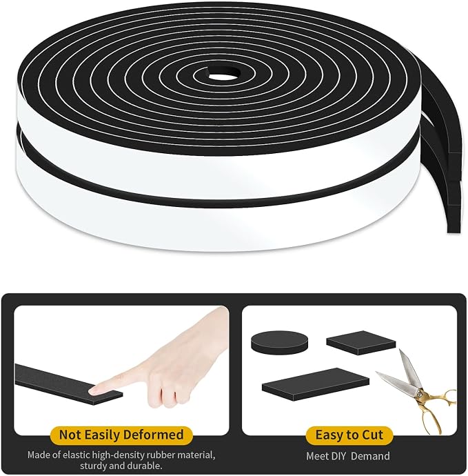 Door Seal Strip, High Density CR Insulation Tape, 1/2 in x 1/4 in x 52Ft | Air - Image 6