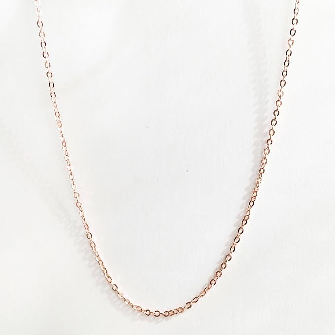 10 Pieces - 17.5inch 16K Rose Gold Plated Finished Cable Chain Necklace Bulk Discount Jewelry Supply - 10PCHN (Rose Gold)