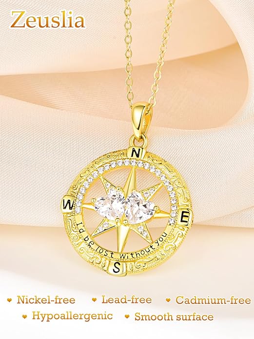 Valentine's Day Gifts for Wife 925 Sterling Silver Double Birthstone Pendant Necklaces I Love You for Always and Forever Necklace Anniversary Birthday Gifts for Wife Girlfriend Mom Her