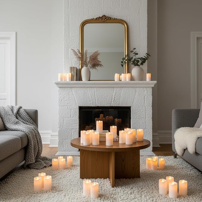 Artmarry Flameless Candles Outdoor Indoor Pillars Battery Operated Flickering - Image 6