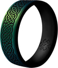 Knot Theory Celtic Butterfly Sailor Infinity Silicone Ring for Men Women - Breathable Dual Layer Comfort Fit 6mm Bandwidth