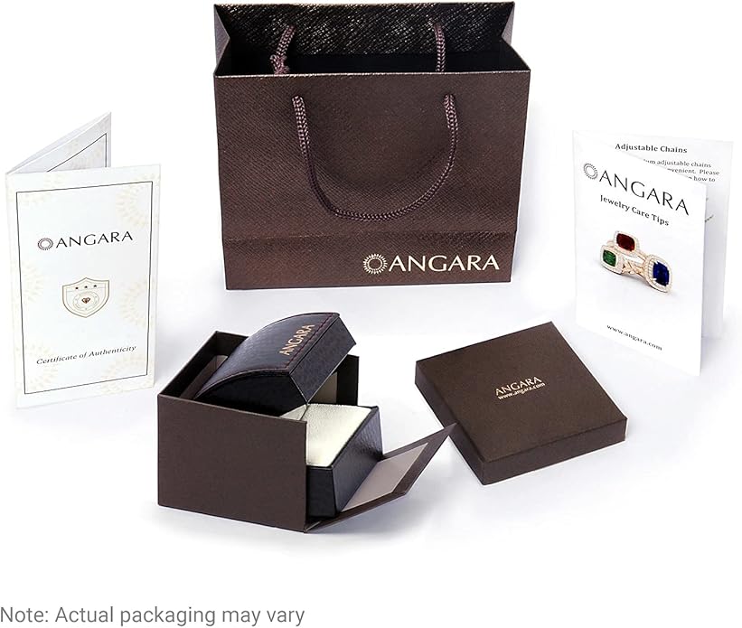 Angara Natural Oval Emerald Solitaire Pendant with Diamond Bale in Silver / 14K Solid Gold/Platinum With 18" Chain | May Birthstone, Birthday, Engagement, Anniversary, Wedding Jewelry Gift for Women